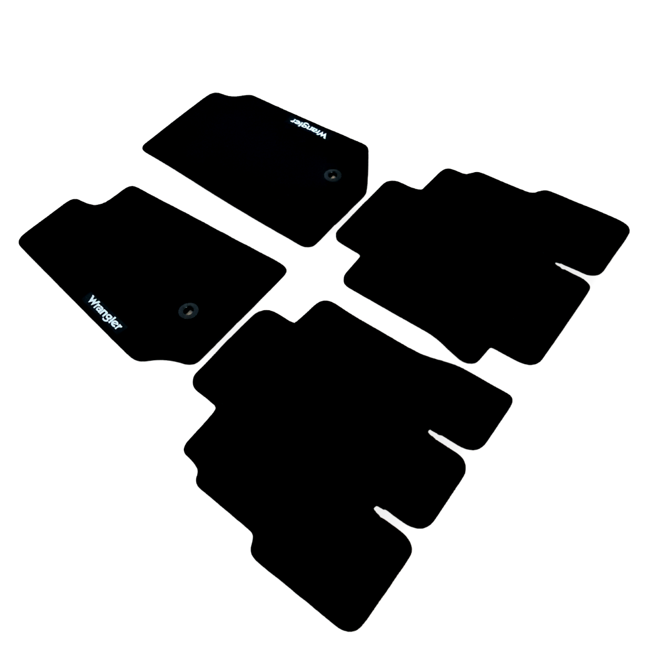 Car Floor Mats For Jeep Wrangler Velour Waterproof Black Carpet Auto Liners New