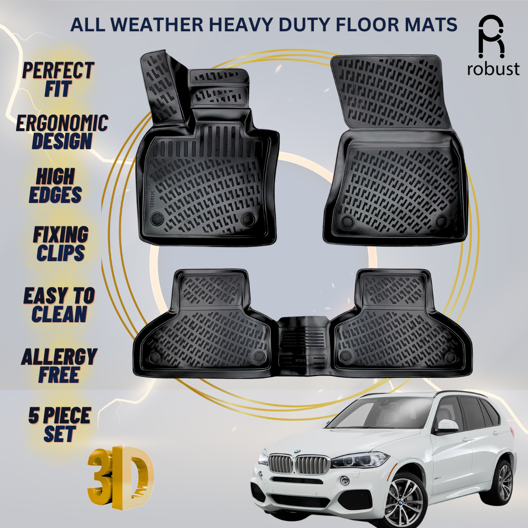 Floor Mats Liners For BMW X5 F15 2013-2018 All Weather Heavy Duty 3D Car Rugs