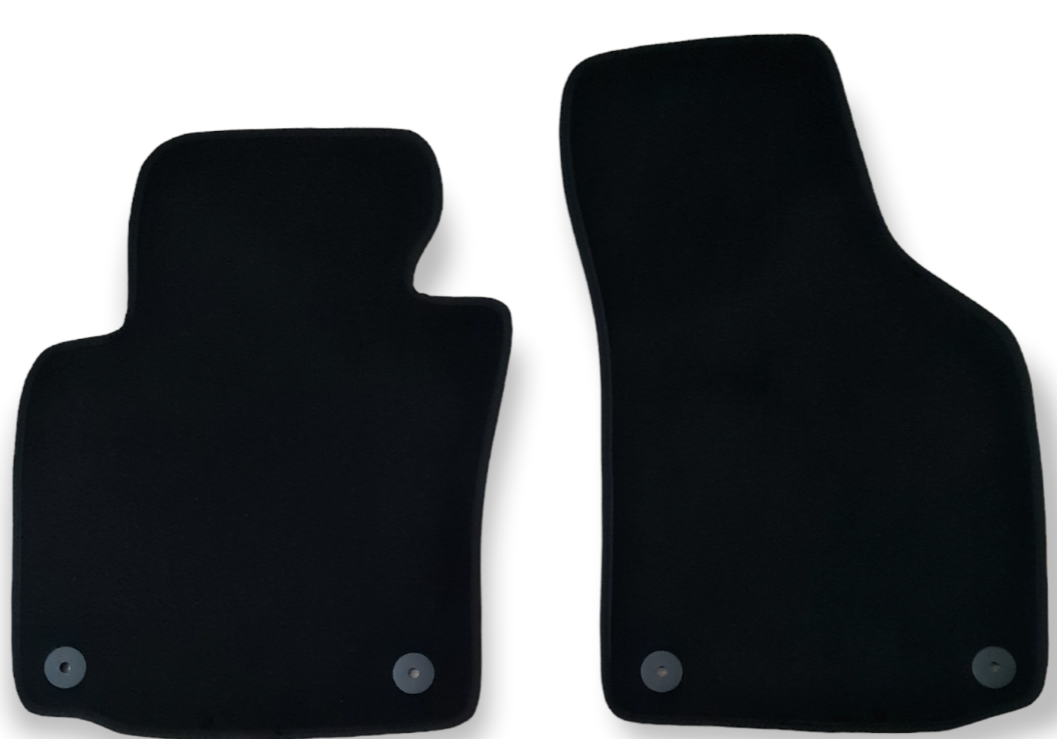 Front Car Floor Mats Velour For VW Golf Mk5 Waterproof Black Carpet Liners 2pcs