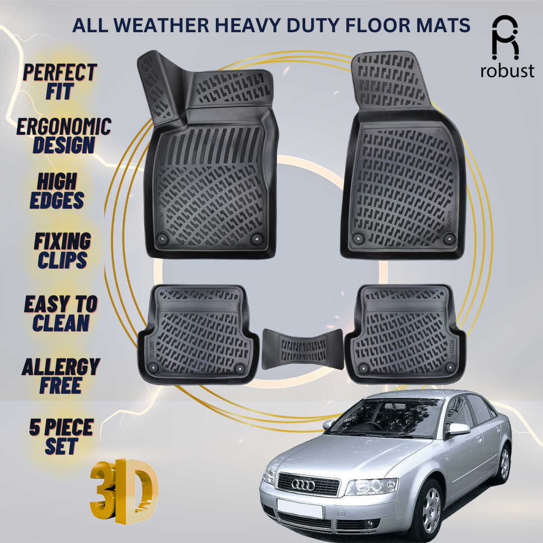 Floor Mats Liners For Audi A4 B6 2001-2004 All Weather Heavy Duty 3D Car Rugs