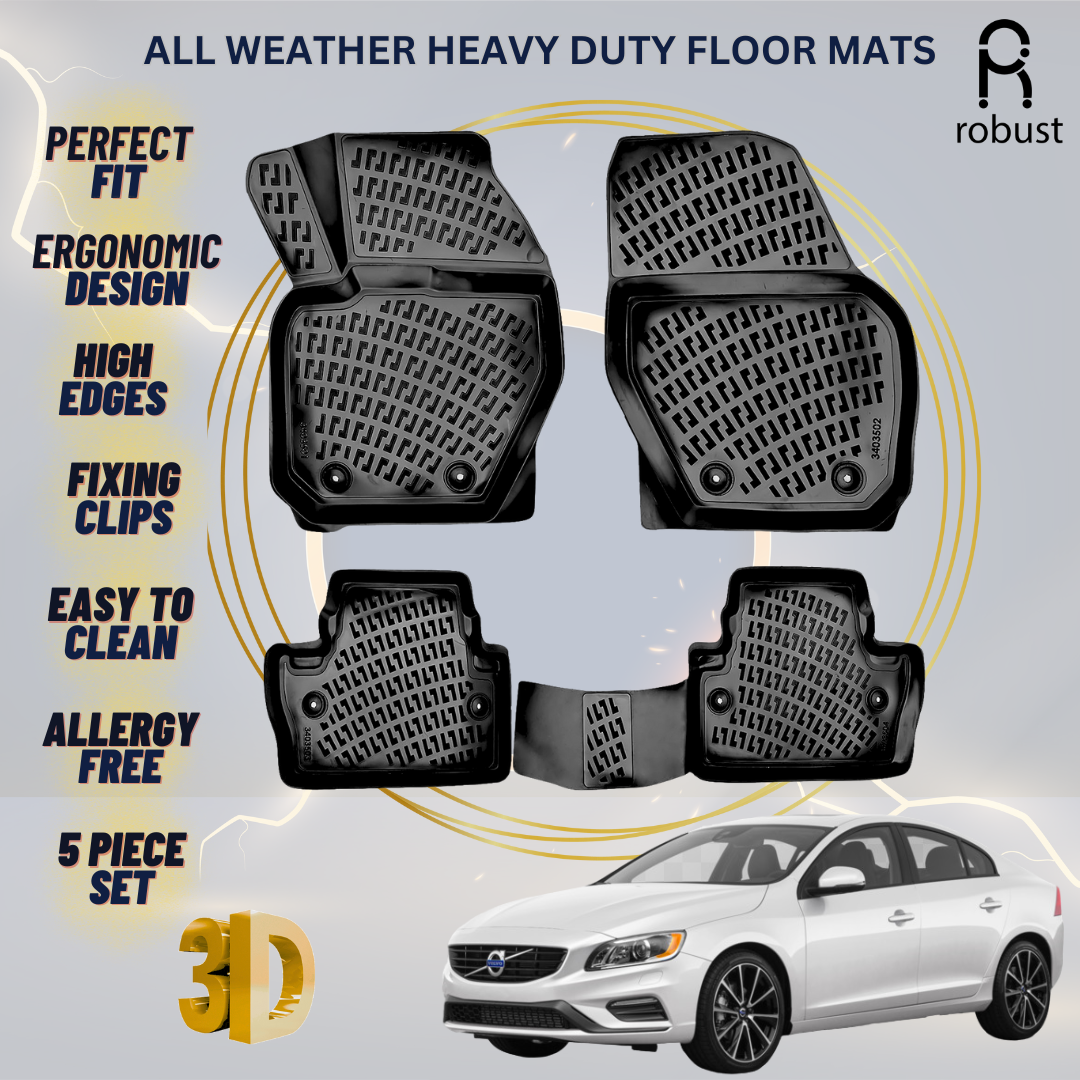 Floor Mats Liners For Volvo S60 2014-2018 All Weather Heavy Duty 3D Car Rugs New