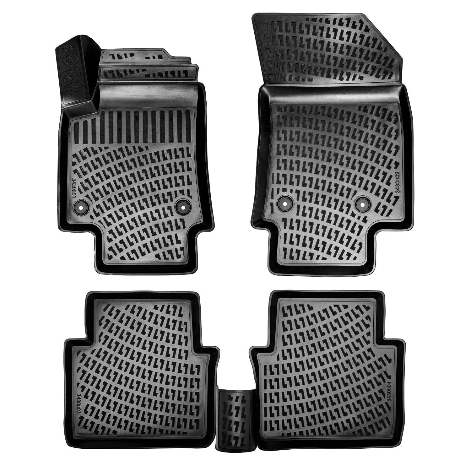 Car Floor Mats Liners For Opel Crossland X 2017-2020 All Season Heavy Duty Rugs