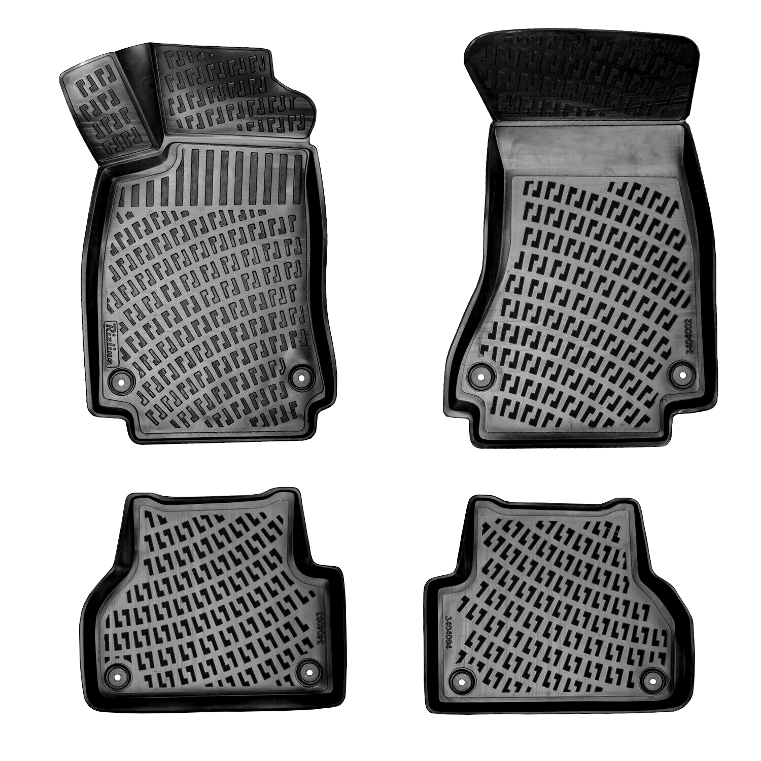 Car Floor Mats Liners For Audi A4 2016-2020 All Season Heavy Duty 3D Auto Rugs