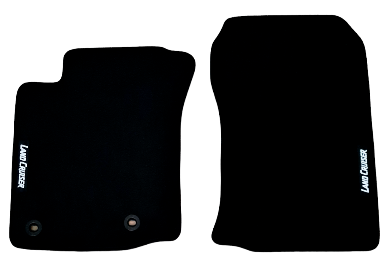 Front Car Floor Mats Velour For Toyota Land Cruiser J150 Carpet Auto Liners 2pcs