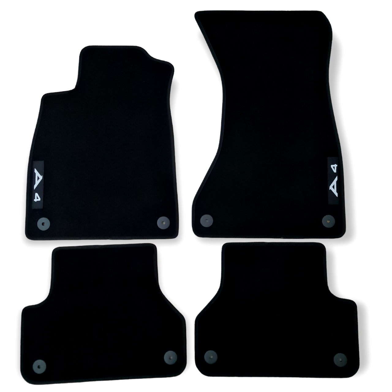 Car Floor Mats Velour For Audi A4 S4 B9 Waterproof Black Carpet Auto Liners New