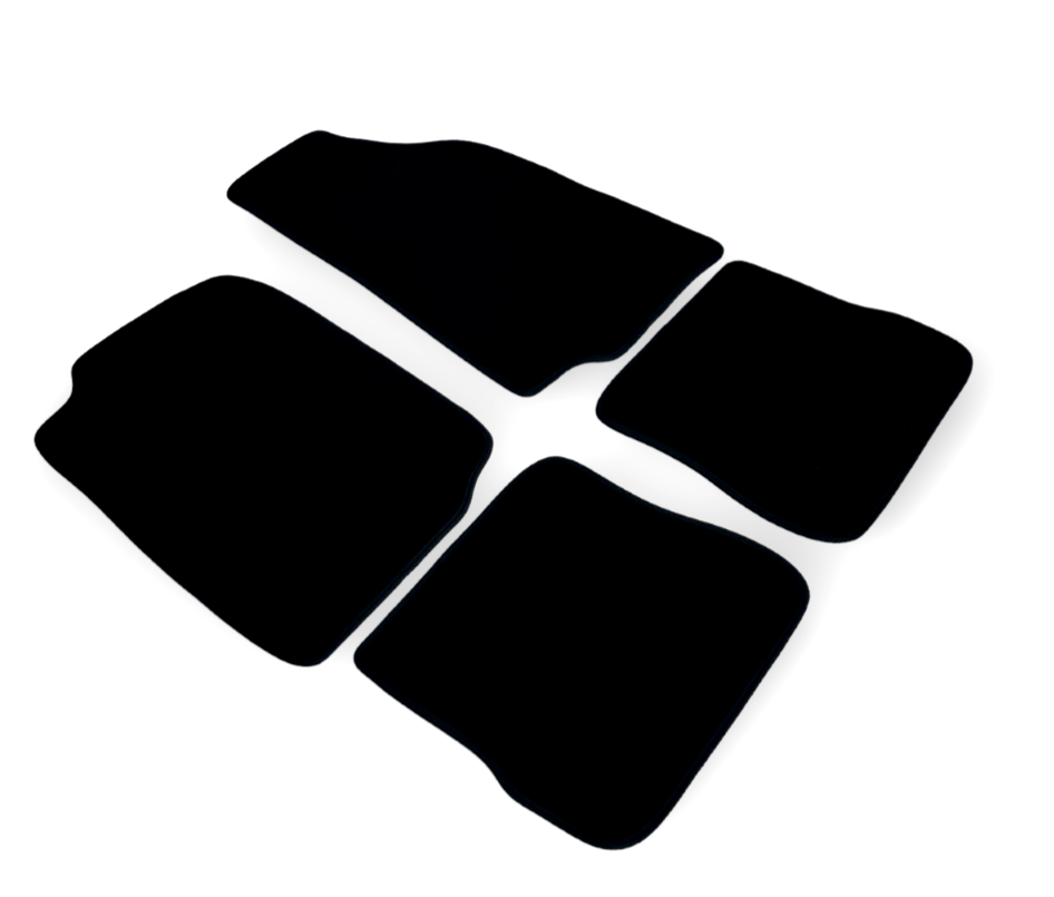 Velour Car Floor Mats For VW Golf Mk2 Waterproof Black Carpet Rugs Auto Liners