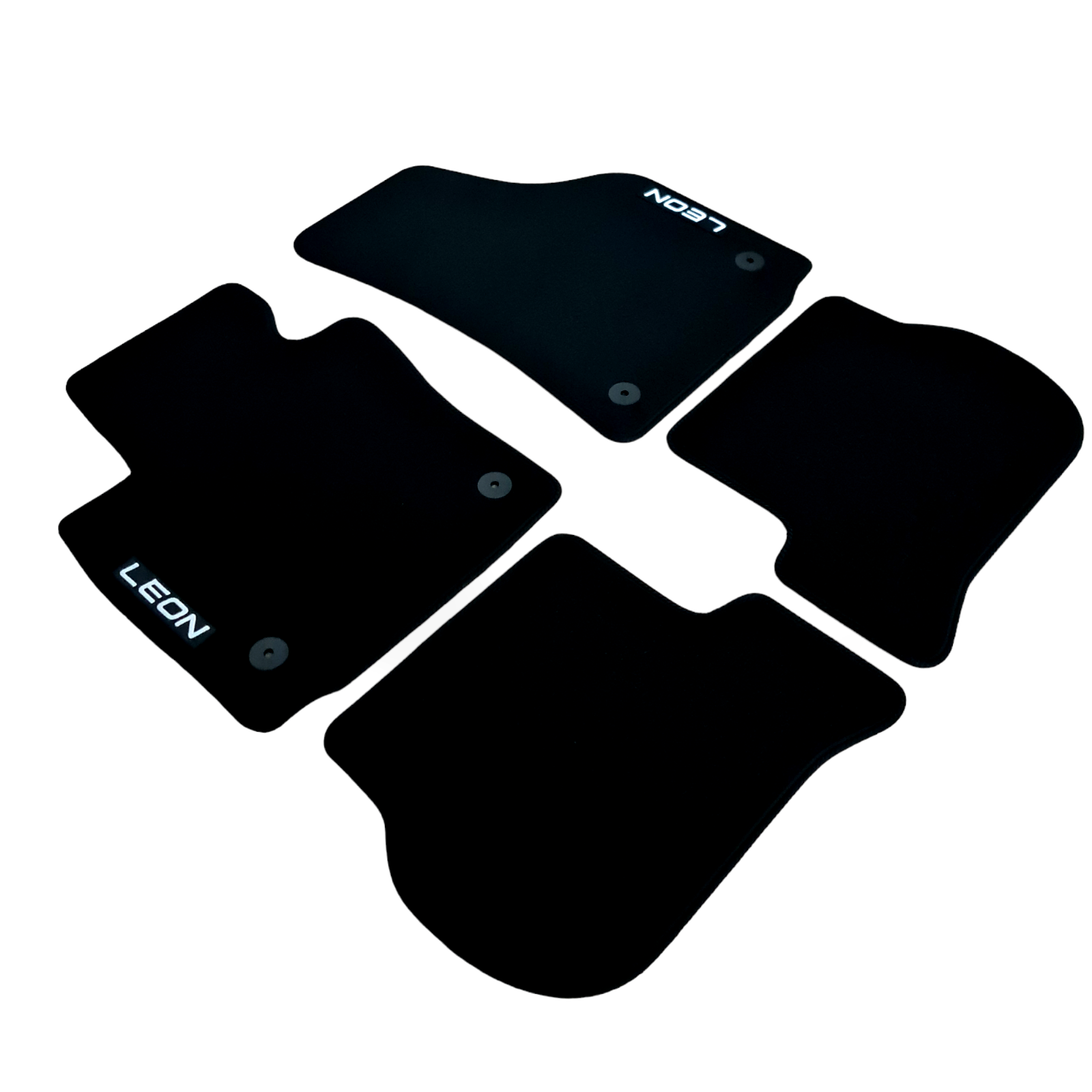 Car Floor Mats For Seat Leon MK2 Velour Waterproof Black Carpet Rugs Auto Liners