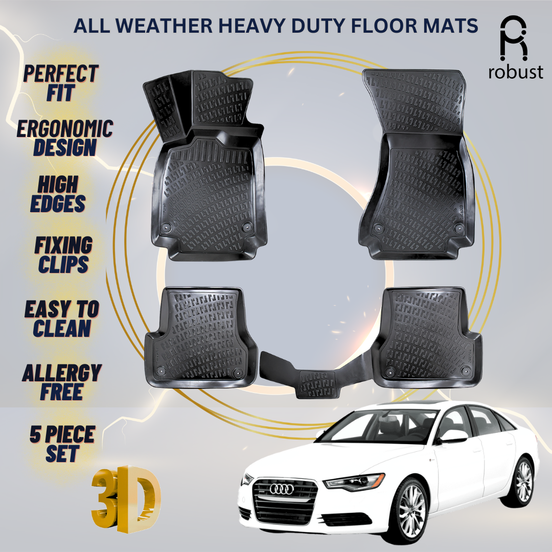 Floor Mats Liners For Audi A6 2011-2018 C7 All Weather Heavy Duty 3D Car Rugs
