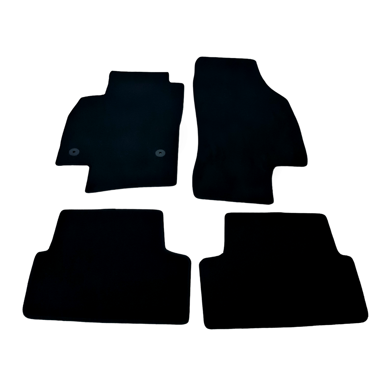 Car Floor Mats Velour For Seat Arona Waterproof Black Carpet Rugs Auto Liners FR
