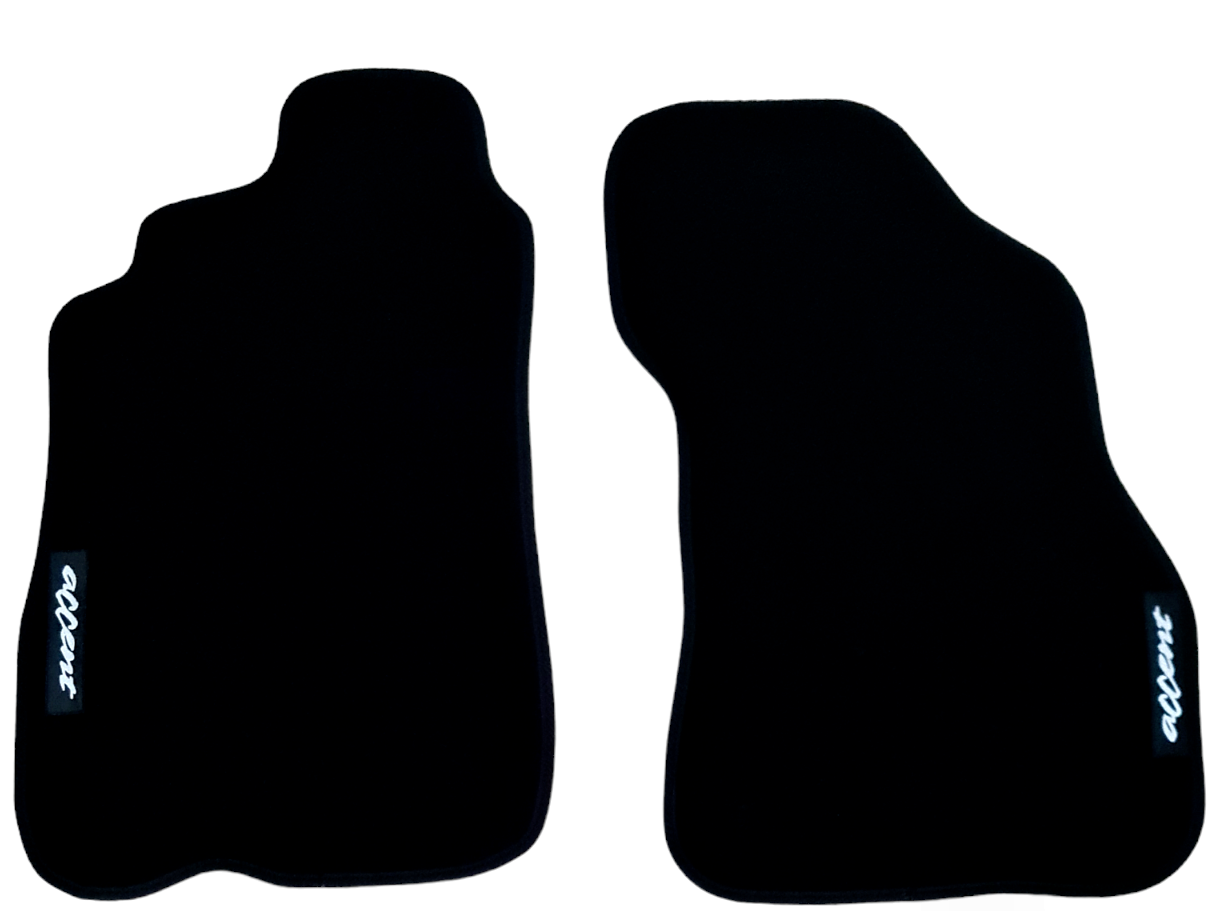 Front Car Floor Mats For Hyundai Accent Velour Waterproof Carpet Auto Liners 2pc