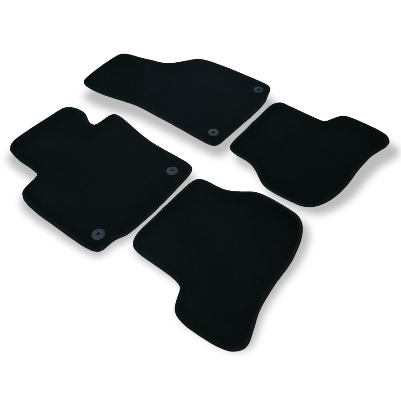 Velour Car Floor Mats For VW Jetta Waterproof Black Carpet Rugs Auto Liners New
