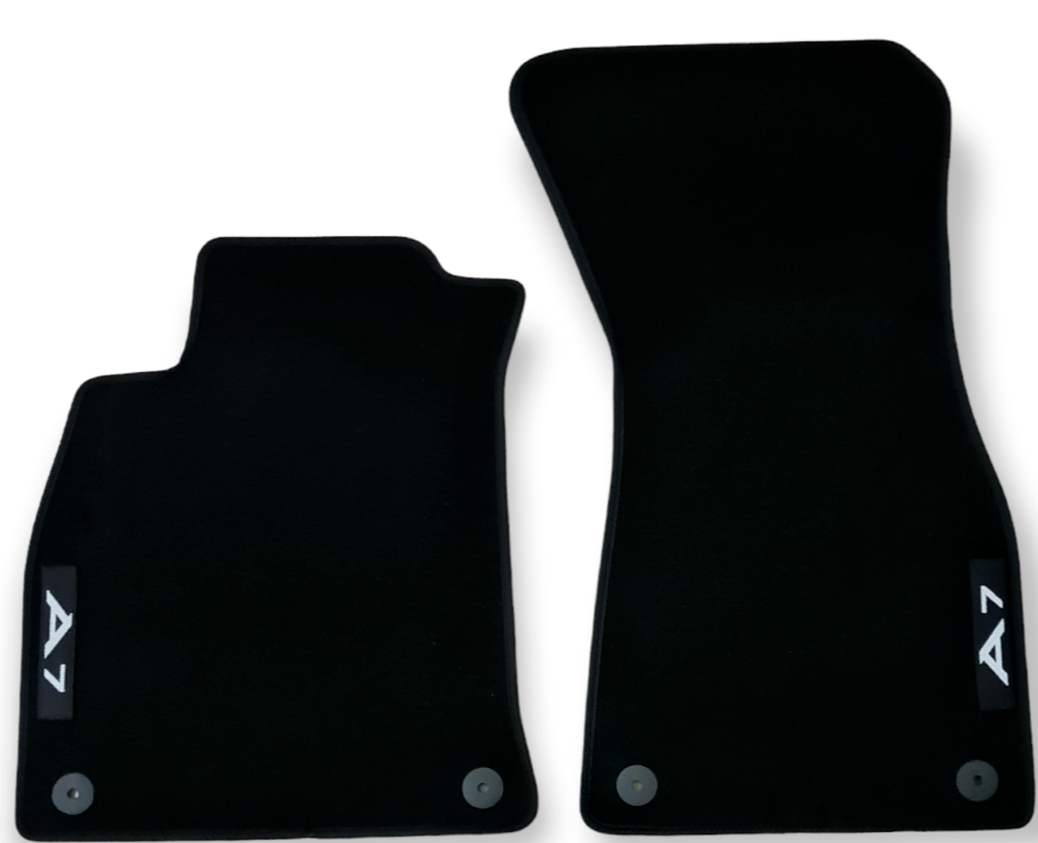 Front Car Floor Mats Velour For Audi A7 Waterproof Carpet Auto Liners New 2pcs
