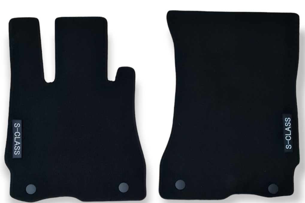 Car Floor Mats Velour For Mercedes S-Class W221 Auto Liners Waterproof 2pc Front