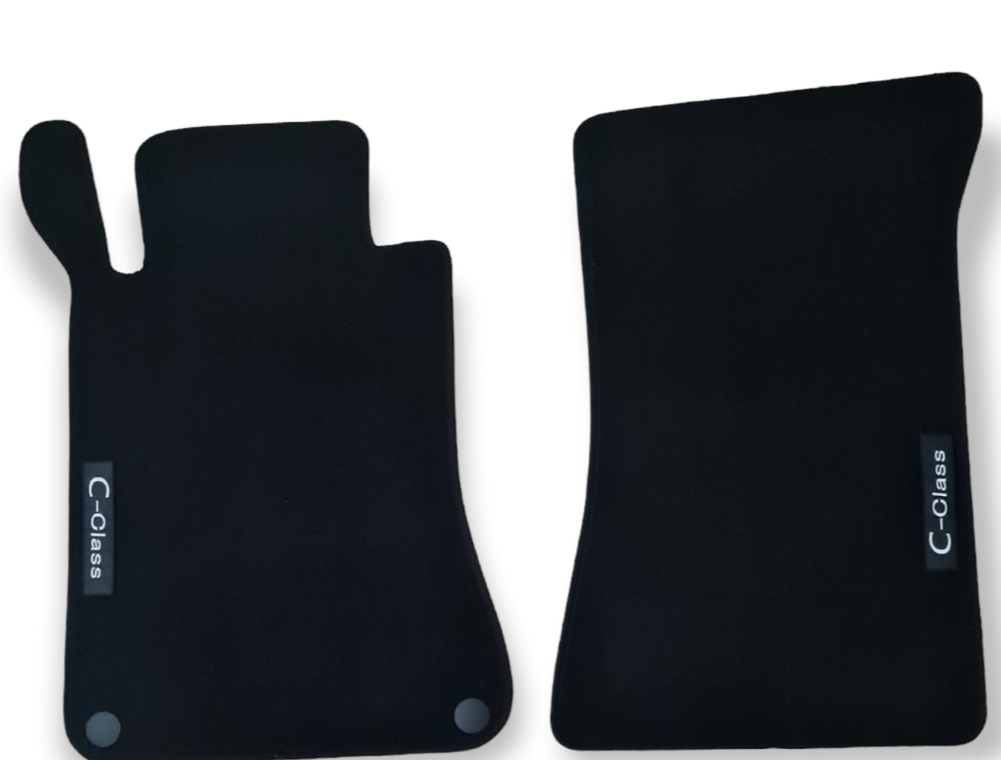 Front Car Floor Mats Velour For Mercedes C-Class W203 Auto Liners Waterproof 2pc