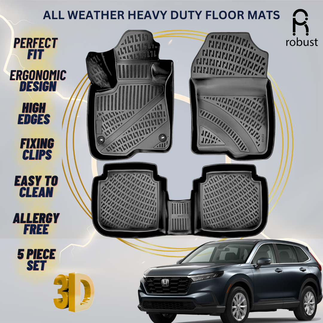 Floor Mats Liners For Honda CR-V 2023-2025 All Weather Heavy Duty 3D Car Rugs