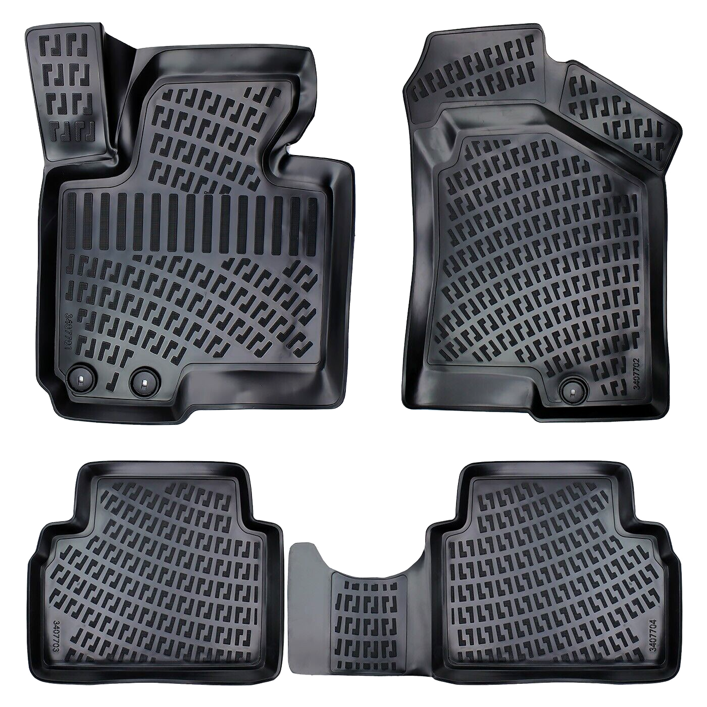 Car Floor Mats Liners For Hyundai Tucson 2009-2015 All Season Heavy Duty 3D Rugs
