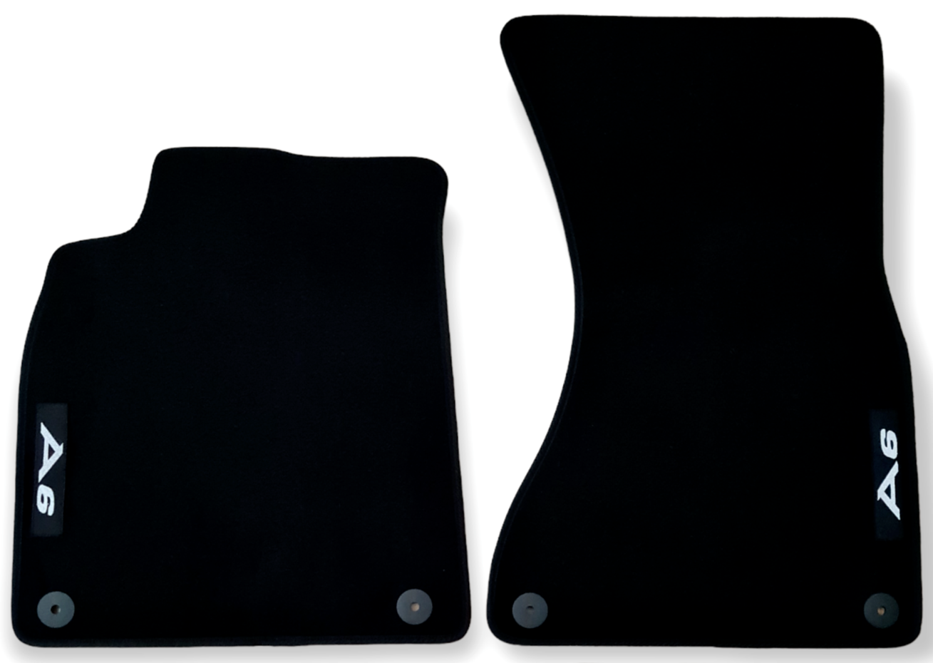 Front Car Floor Mats For Audi A6 C7 Waterproof Black Velour Carpet Liners 2pcs