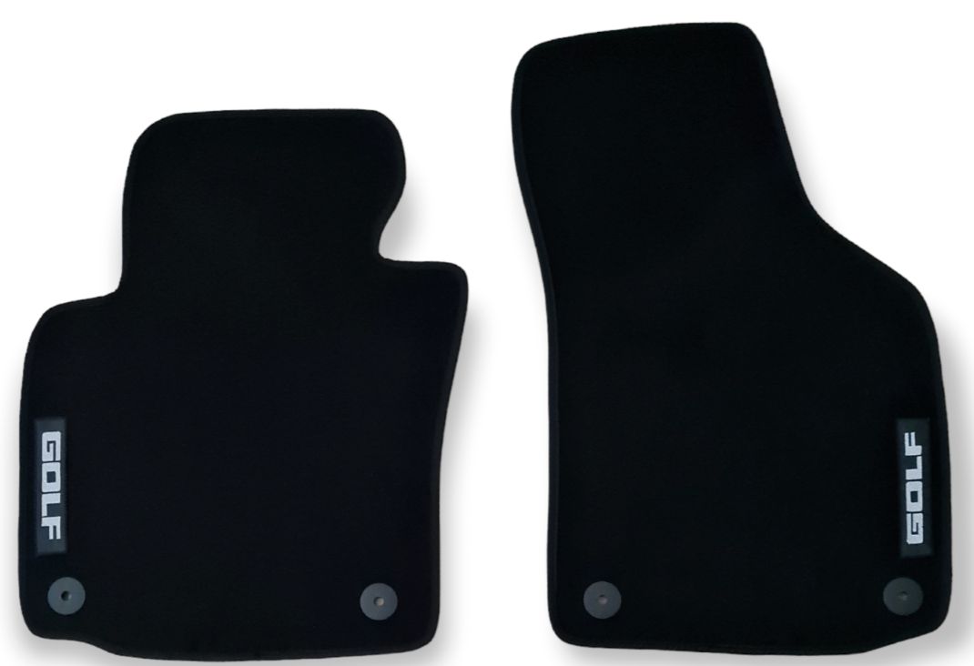 Front Car Floor Mats For VW Golf Mk6 Velour Waterproof Carpet Auto Liners 2pcs