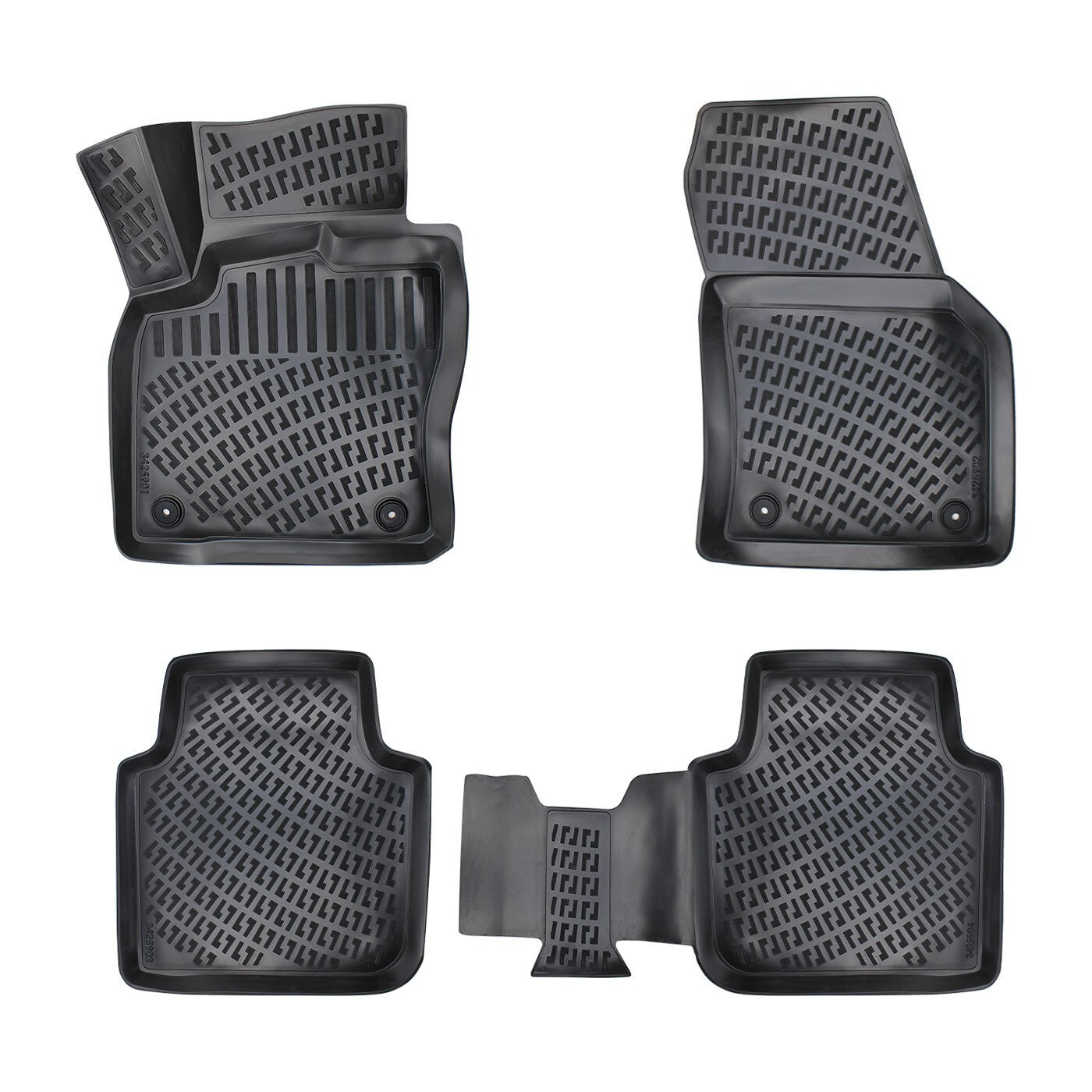 Car Floor Mats Liners For VW Tiguan All Space 2016-2020 All Season 3d Auto Rugs
