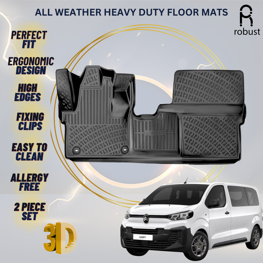 Floor Mats Liners For Citroen Jumpy Spacetourer 2024-2026 All Weather Heavy Duty