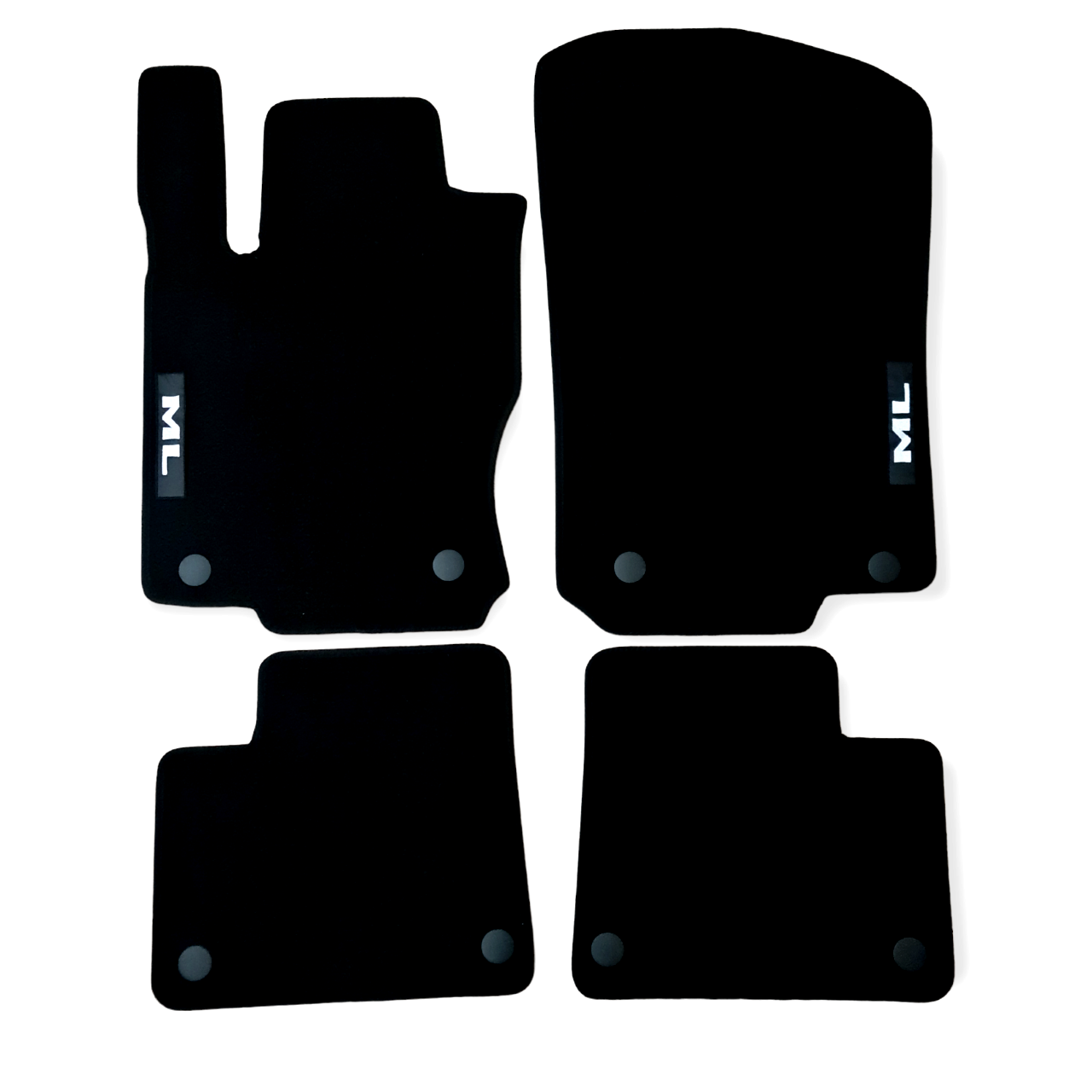 Car Floor Mats Velour For Mercedes ML W166 Auto Liners Waterproof Black Carpet