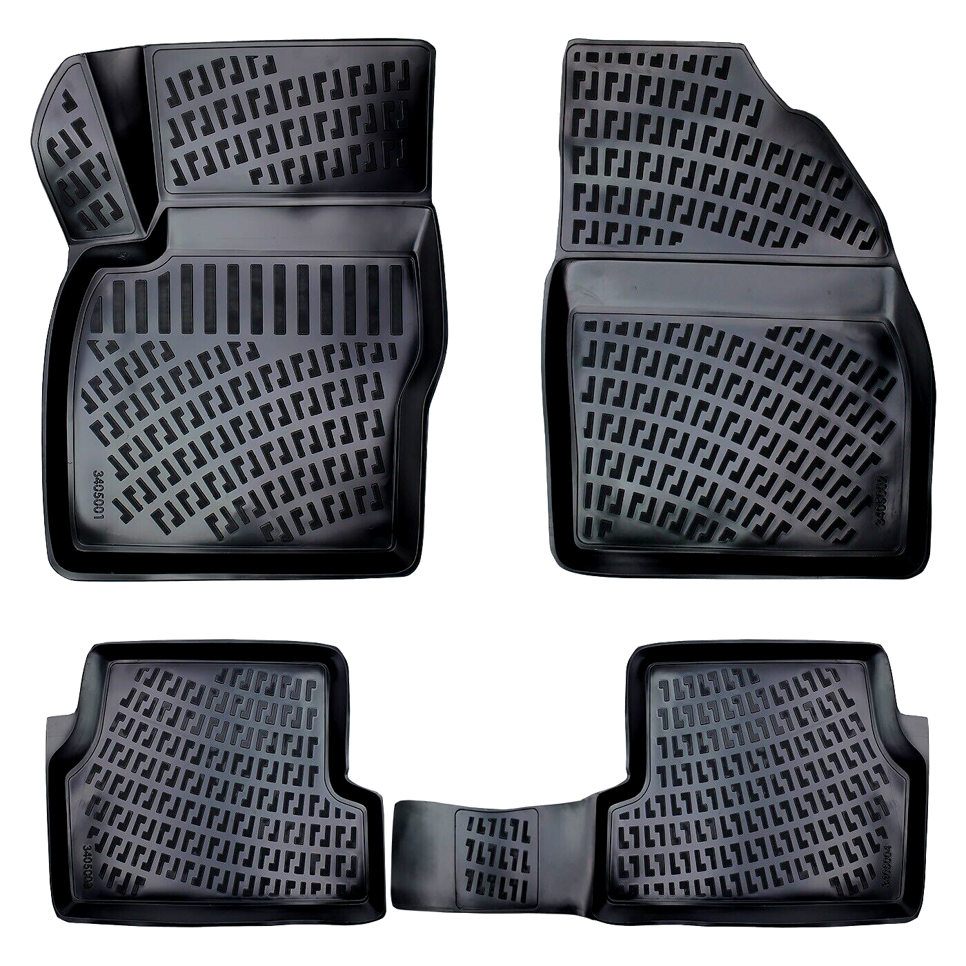 Car Floor Mats Liners For Ford Focus 2005-2010 All Season Heavy Duty Auto Rugs