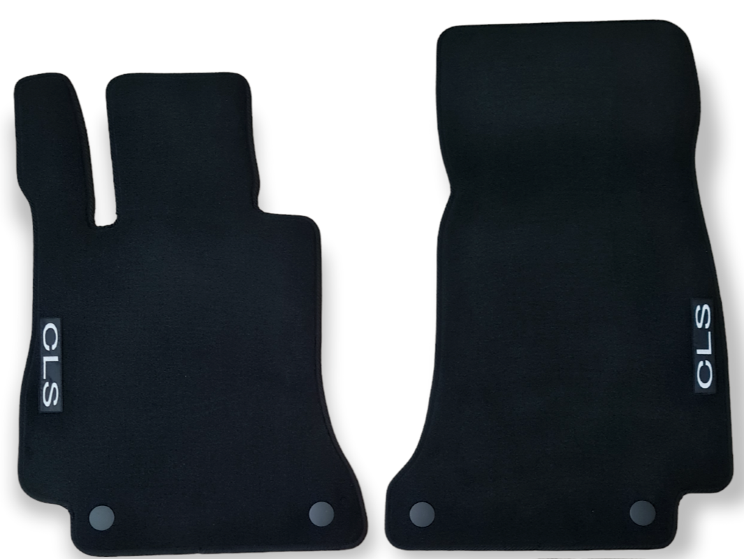 Front Car Floor Mats Velour For Mercedes CLS C257 Waterproof Carpet Liners 2pcs
