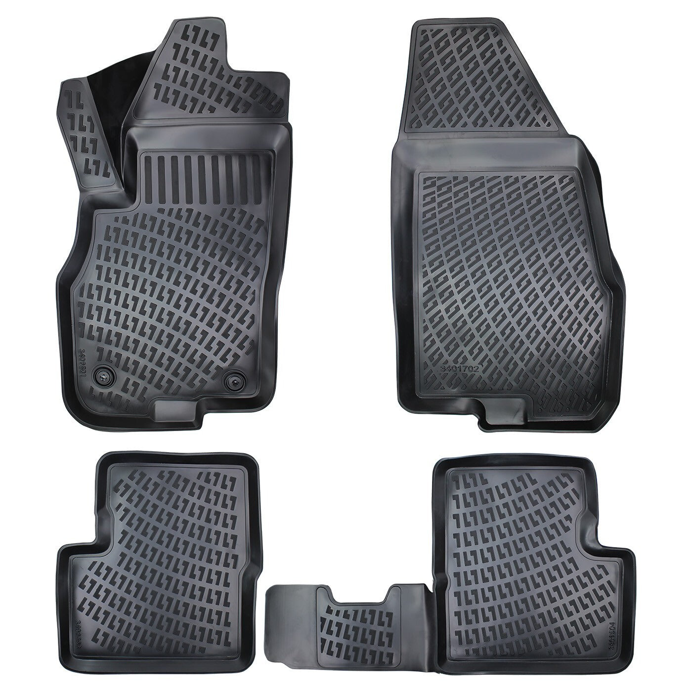 Car Floor Mats Liners For Fiat Punto 2005-2015 All Season Heavy Duty Auto Rugs