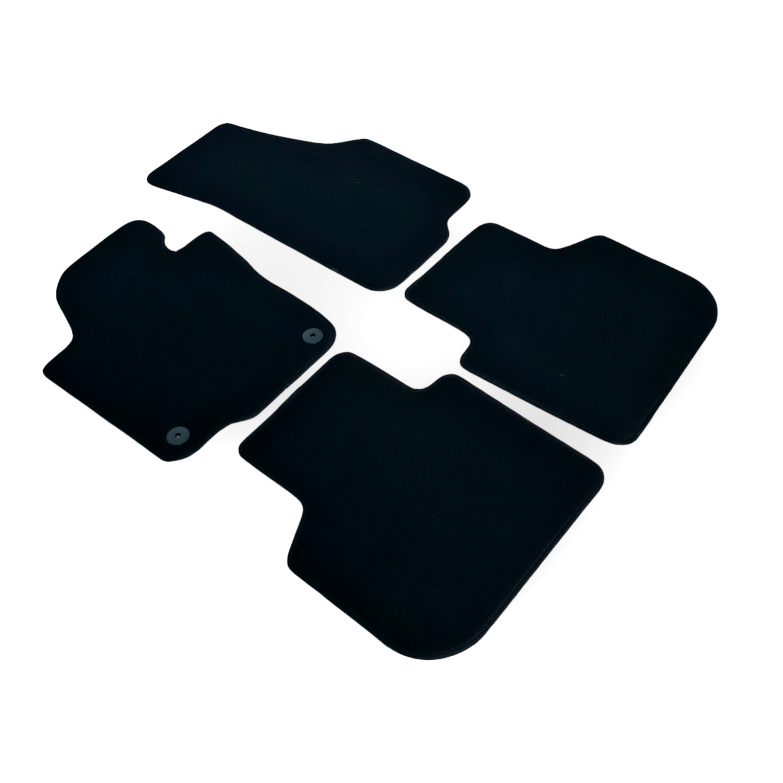 Velour Car Floor Mats For VW Passat SE Waterproof Black Carpet Auto Liners New