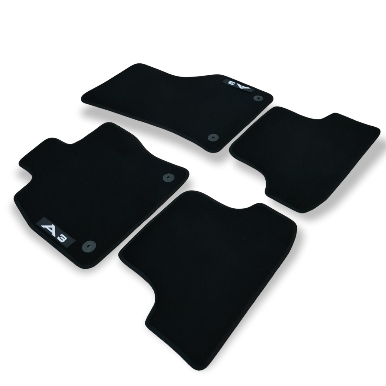 Car Floor Mats Velour For Audi A3 Waterproof Black Carpet Rugs Auto Liners New