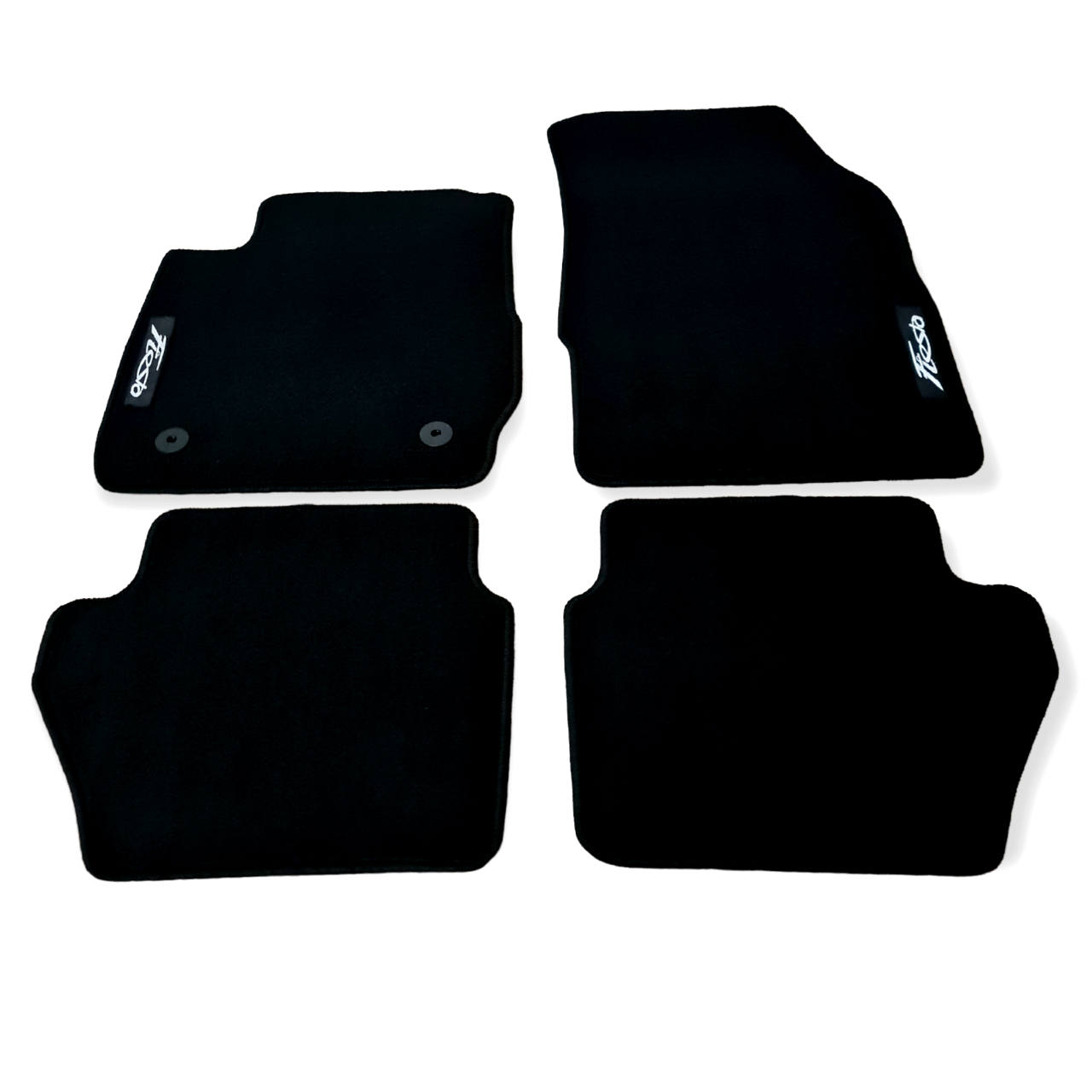 Car Floor Mats Velour For Ford Fiesta Waterproof Black Carpet Rugs Auto Liners
