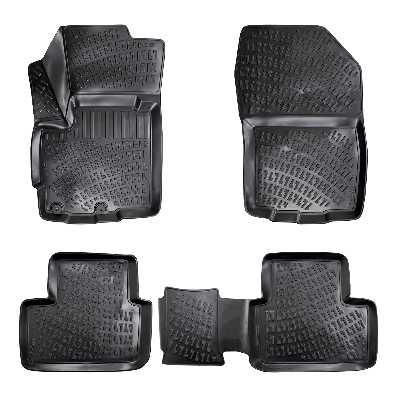 Car Floor Mats Liners For Mitsubishi ASX 2015-2019 All Season Heavy Duty 3D Rugs
