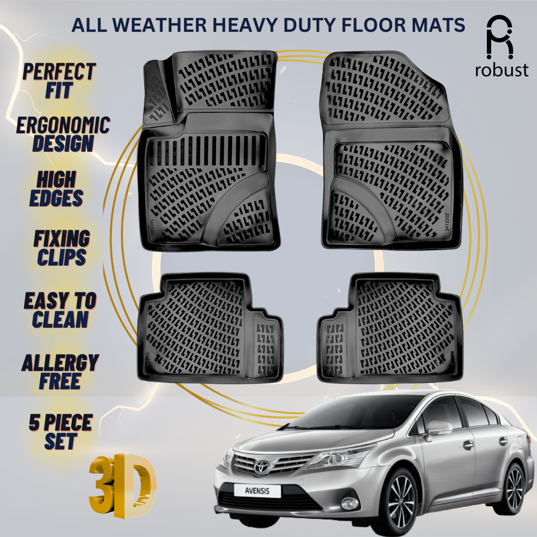 Floor Mats Liners For Toyota Avensis 2012-2015 All Weather Heavy Duty Car Rugs