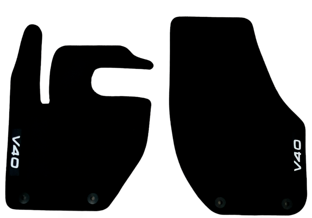 Front Car Floor Mats For Volvo V40 Waterproof Velour Carpet Rugs Auto Liners 2pc