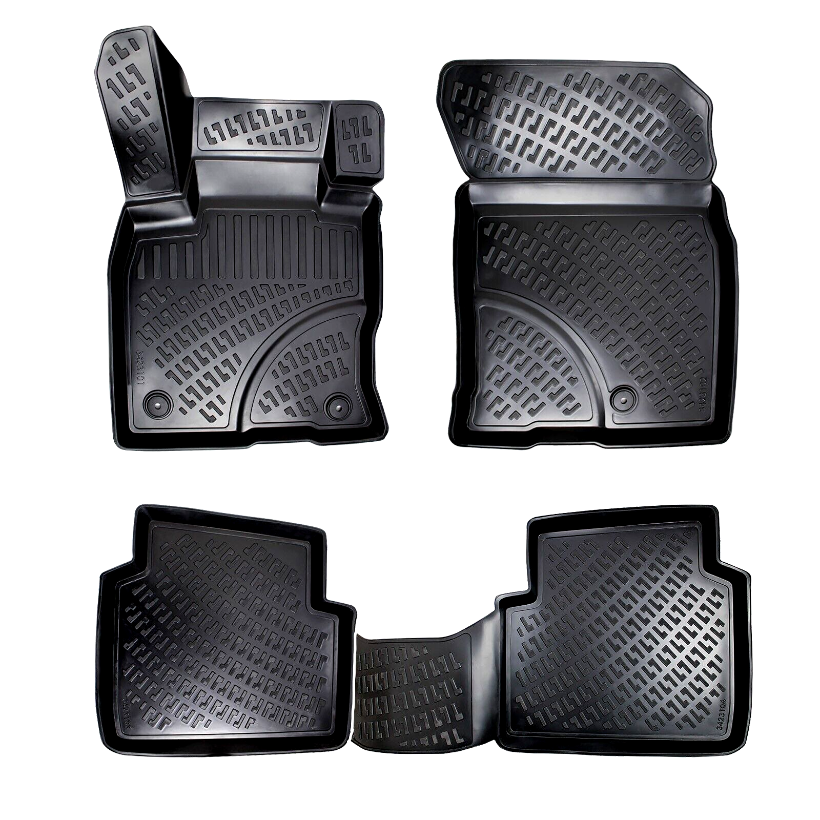 Car Floor Mats Liners For Ford Kuga 2019-2024 All Season Heavy Duty 3D Auto Rugs