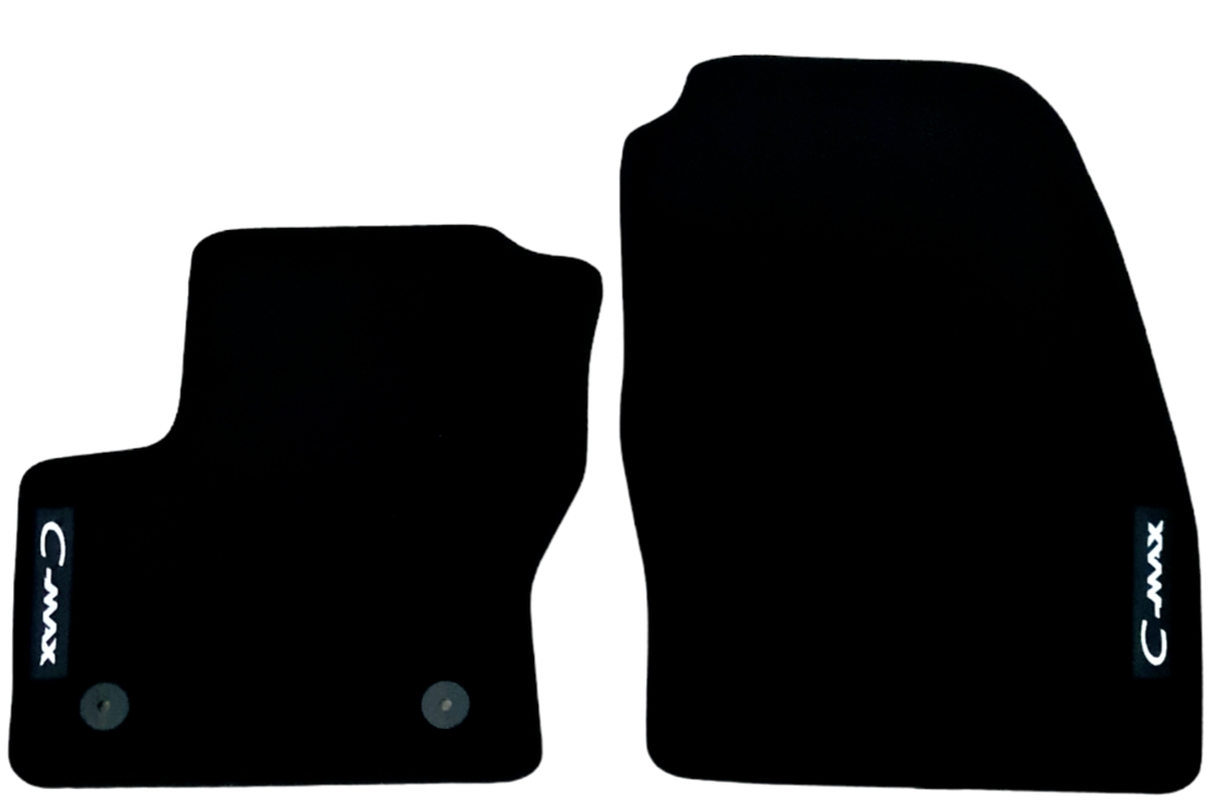 Front Car Floor Mats Velour For Ford C-Max Waterproof Carpet Rugs Auto Liners 2p