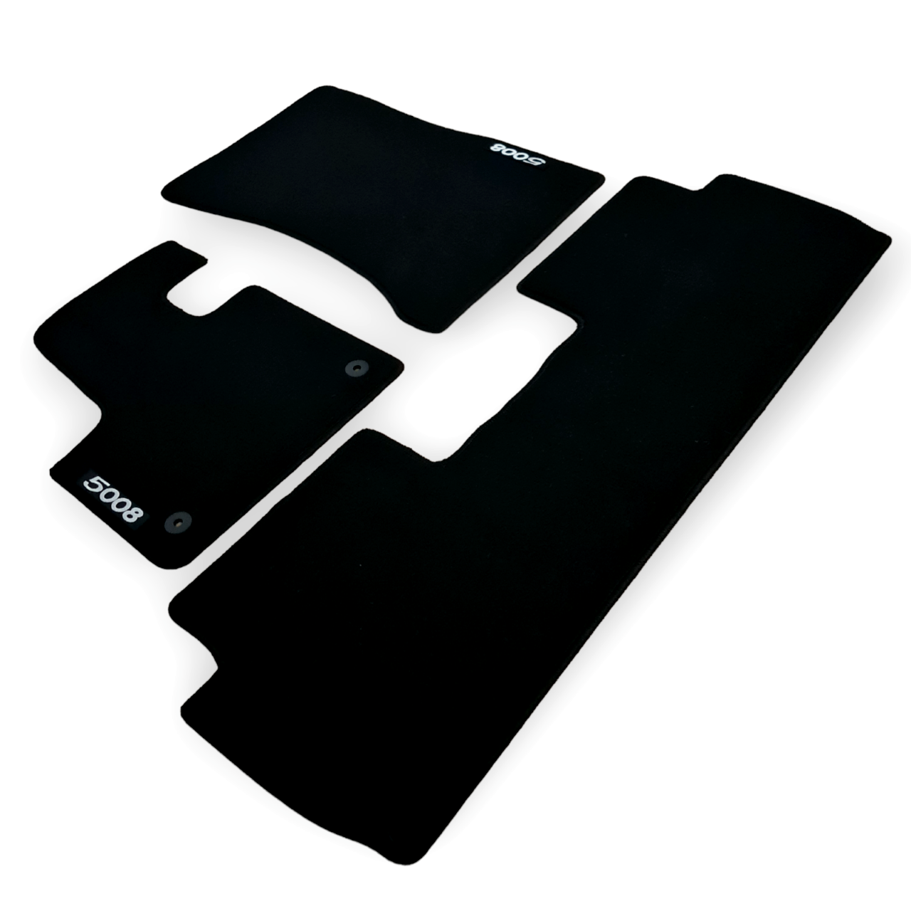 Car Floor Mats Velour For Peugeot 5008 Auto Liners Waterproof Black Carpet New