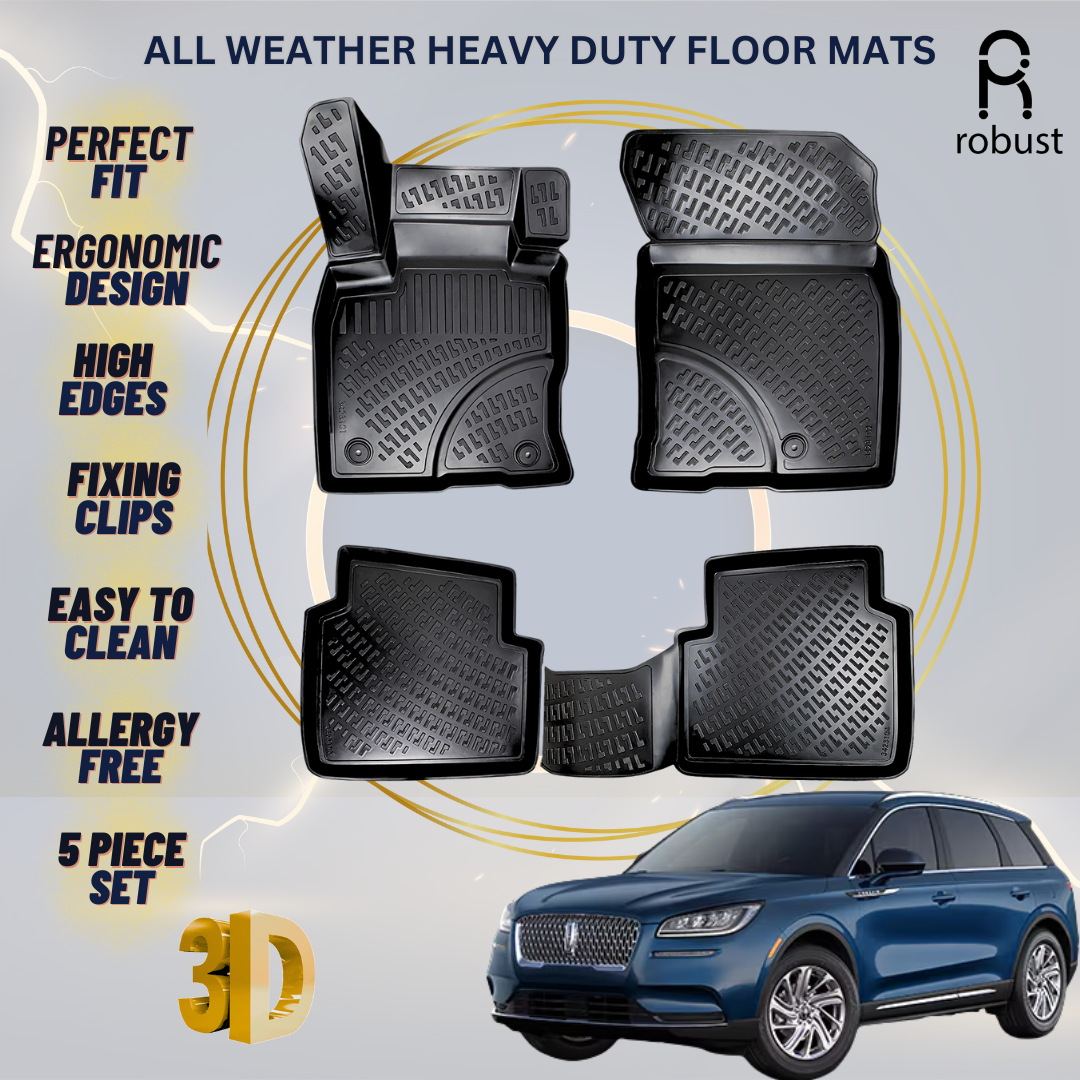 Floor Mats Liners For Lincoln Corsair 2019-2023 All Weather Heavy Duty Car Rugs