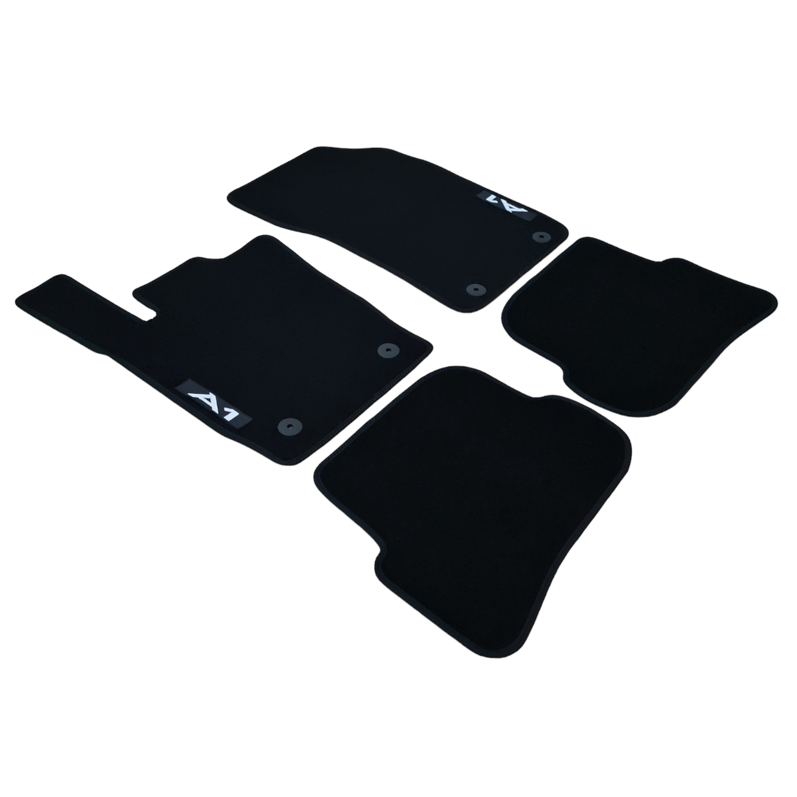 Car Floor Mats For Audi A1 Velour Waterproof Black Carpet Rugs Auto Liners New