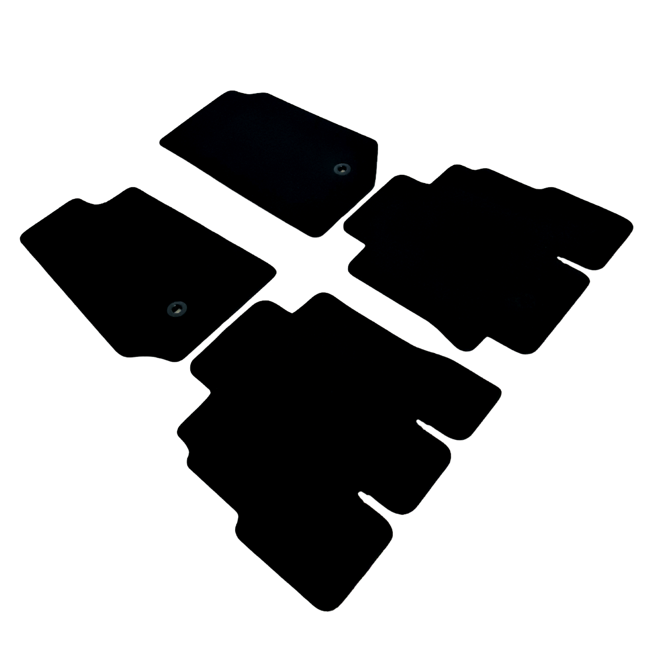 Car Floor Mats For Jeep Wrangler Velour Waterproof Black Carpet Auto Liners New