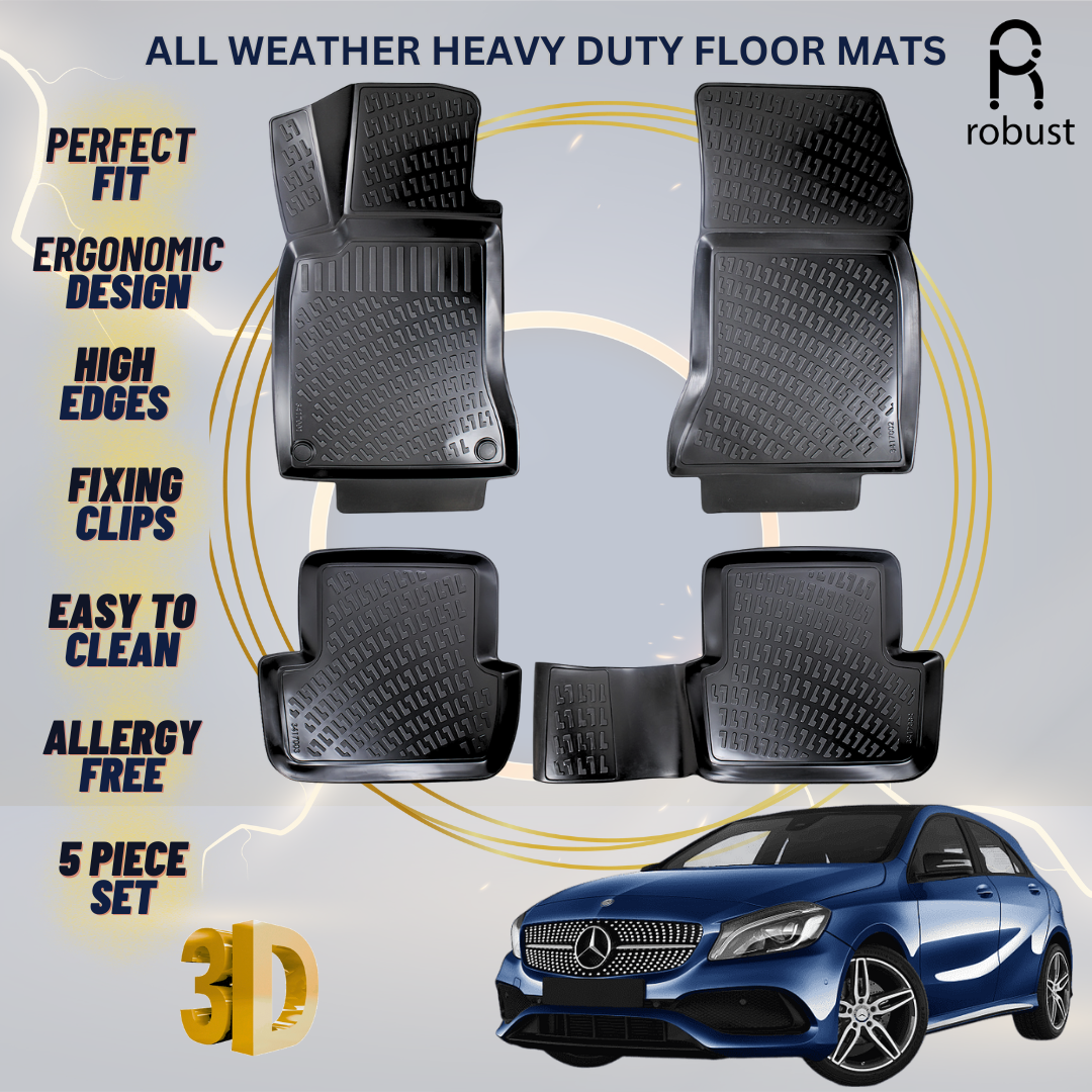 Floor Mats Liners For Mercedes A-Class W176 2013-2018 All Weather Heavy Duty Rug