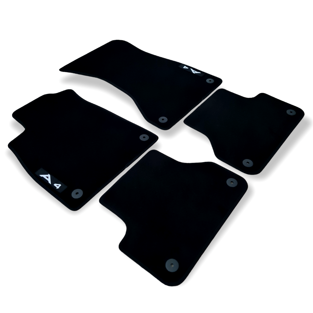 Car Floor Mats Velour For Audi A4 S4 B9 Waterproof Black Carpet Auto Liners New
