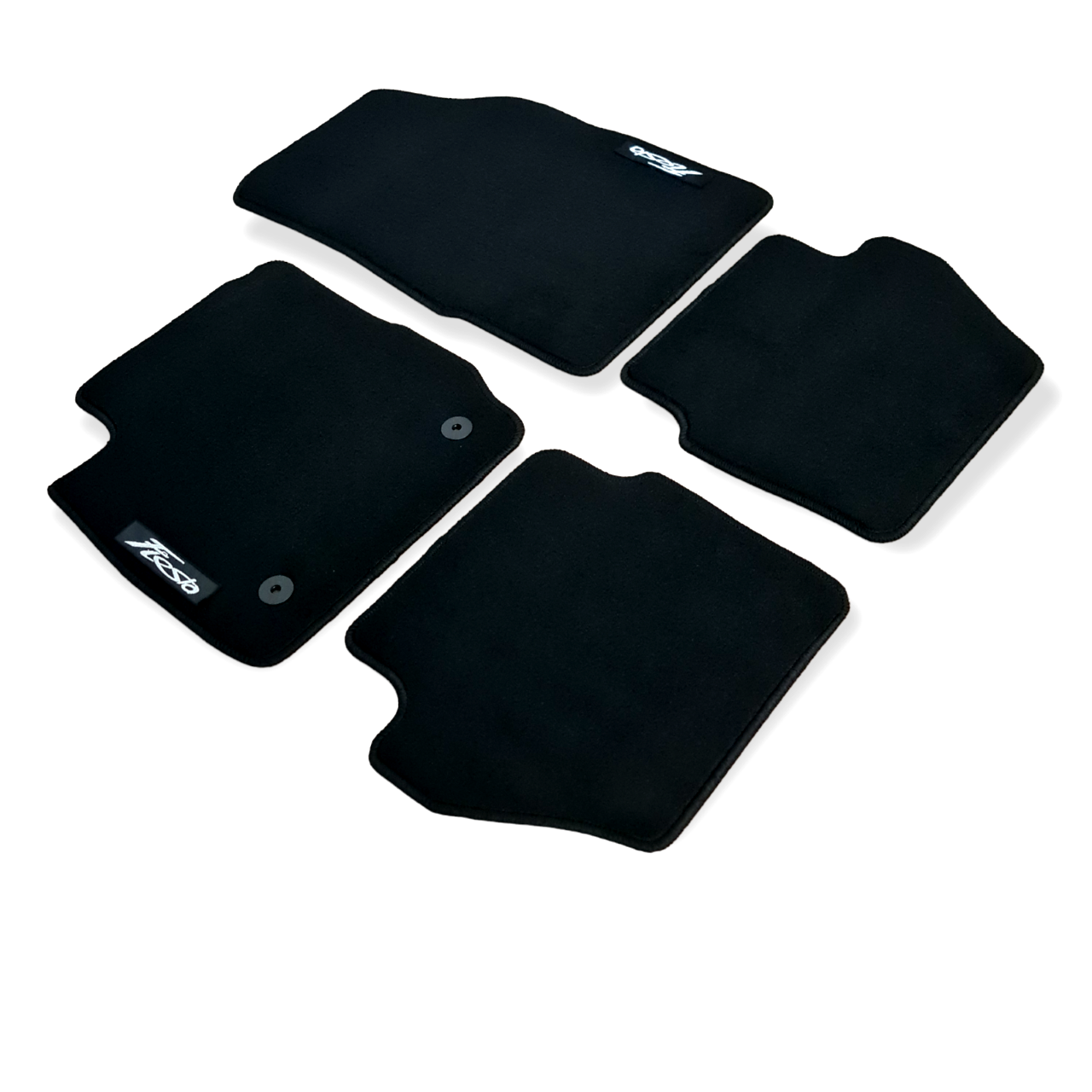 Car Floor Mats Velour For Ford Fiesta Waterproof Black Carpet Rugs Auto Liners
