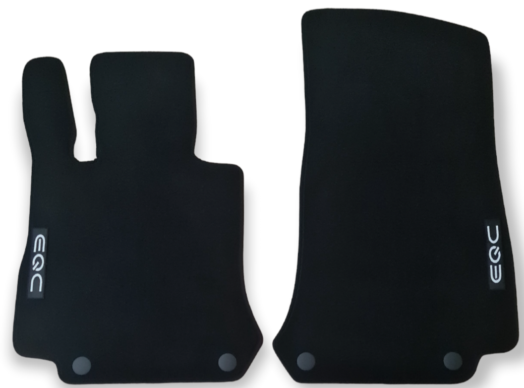 Front Car Floor Mats For Mercedes EQC N293 Velour Auto Liners Waterproof Carpet