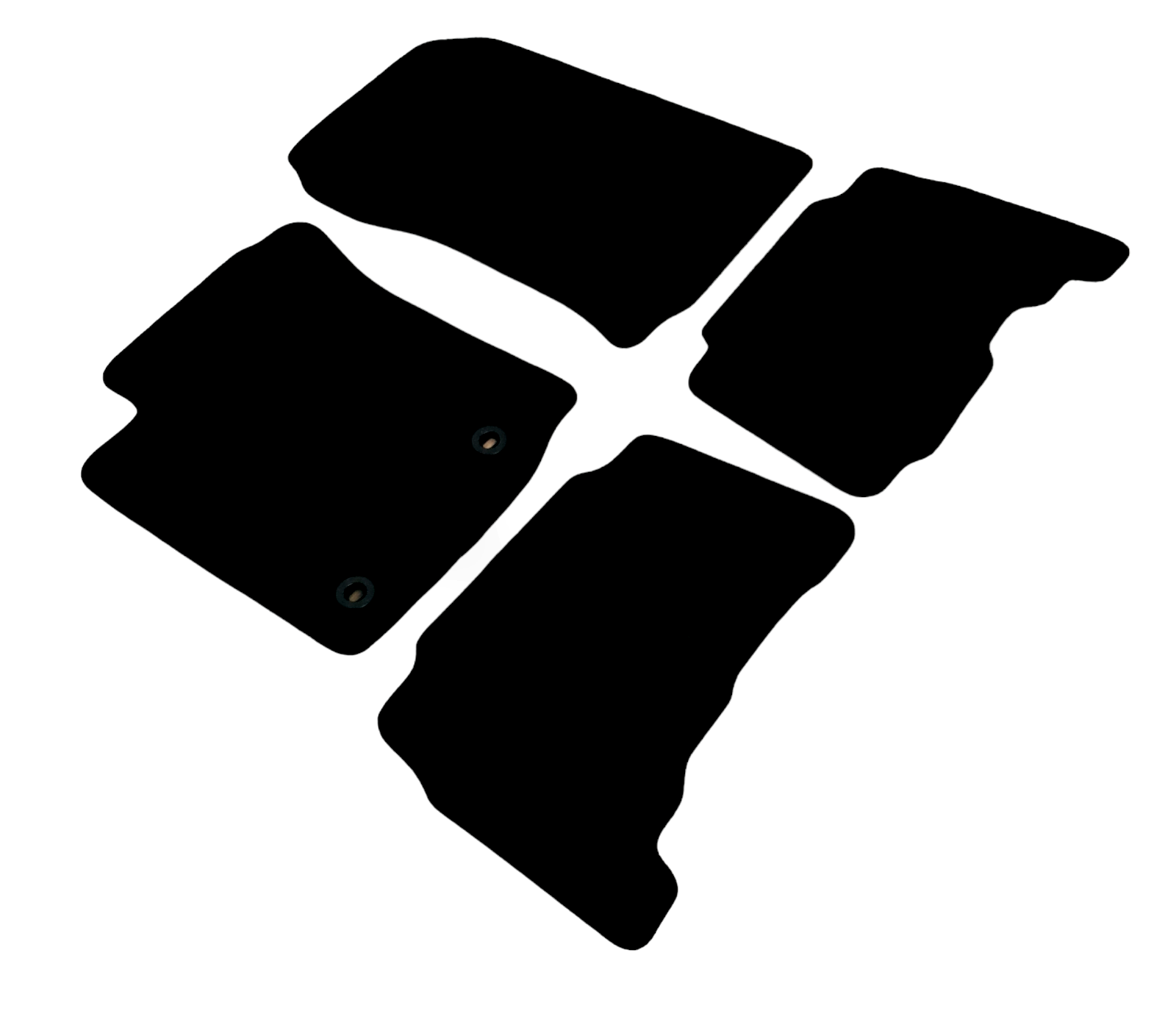 Car Floor Mats Velour For Toyota Land Cruiser J150 Black Carpet Auto Liners New