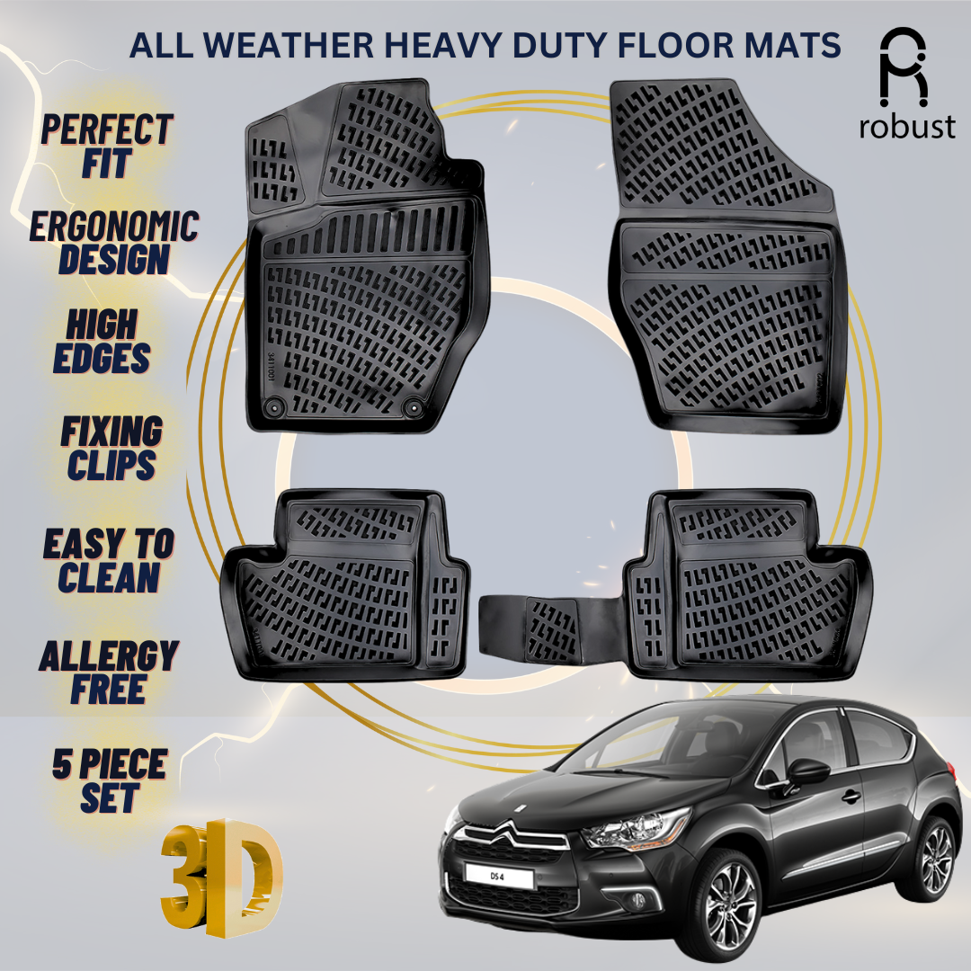 Floor Mats Liners For Citroen DS 4 2010-2015 All Weather Heavy Duty 3d Car Rugs