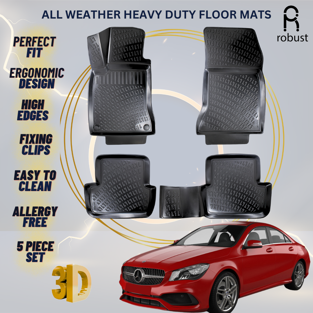 Floor Mats Liners For Mercedes CLA C117 2013-2018 All Weather Heavy Duty Rugs