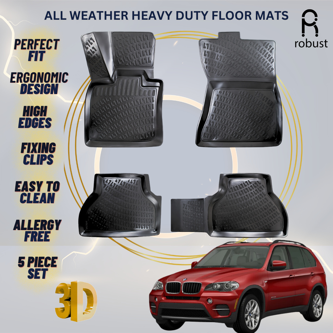 Floor Mats Liners For BMW X5 E70 2007-2013 All Weather Heavy Duty 3D Car Rugs