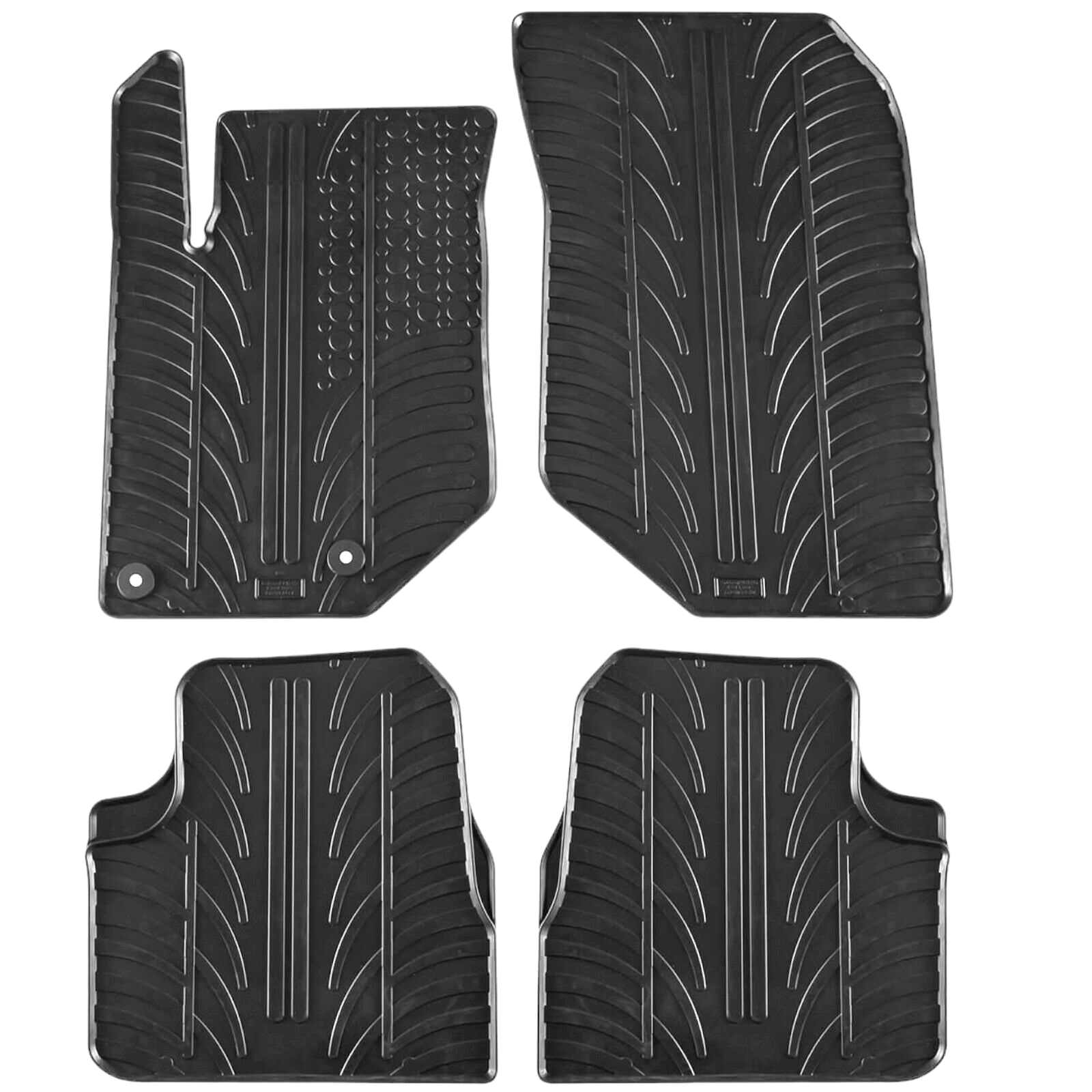 For Peugeot 2008 2019-2024 Car Floor Mats Rubber All Weather Heavy Duty Liners