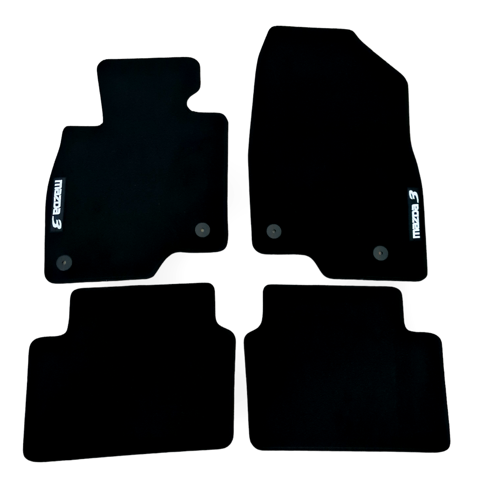 Car Floor Mats Velour For Mazda 3 Waterproof Black Carpet Rugs Auto Liners New